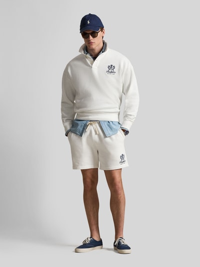 Polo Ralph Lauren Regular Fit Sweatshirt mit Polokragen Weiss 1