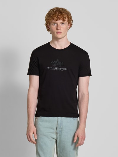 Alpha Industries T-Shirt mit Label-Print Black 4