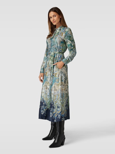 Emily Van den Bergh Maxikleid mit Paisley-Muster Petrol 1