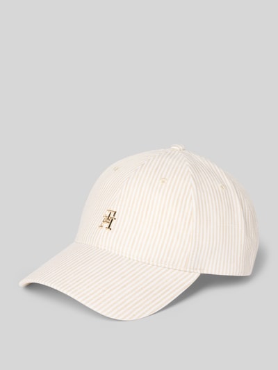 Tommy Hilfiger Basecap aus reinem Leinen mit Logo-Applikation Sand 1