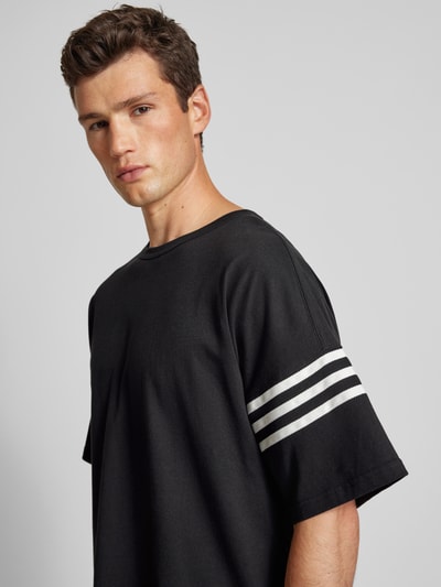 Adidas originals tape t shirt black hotsell