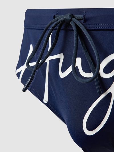 HUGO Badehose mit Label-Print Modell 'LAGUNA' Dunkelblau 2