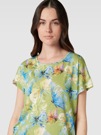 Christian Berg Woman T-shirt met all-over print Appeltjesgroen - 3