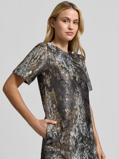 JOOP! Cocktailkleid mit schimmerndem Jacquard-Effekt Hellgrau 3
