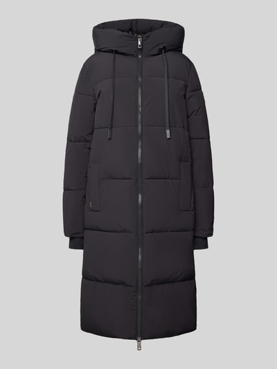 MOS MOSH Płaszcz pikowany z kapturem model ‘Ollie’ Antracytowy 2