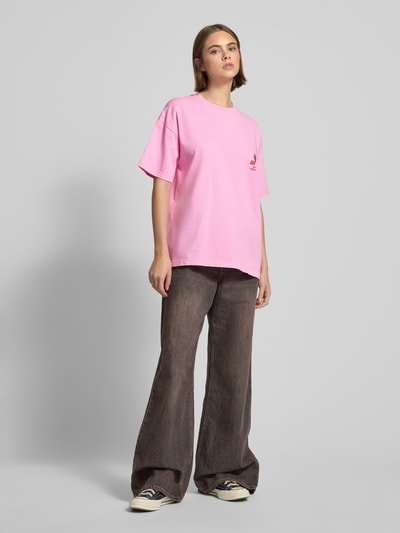 ANOTHER COTTON LAB Oversized T-Shirt mit Label-Print Modell 'Another Sweet Summer' Pink 1