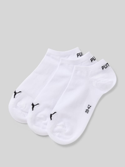 Produktfoto, Sneakersocken mit Logo im 3er-Pack von PUMA aus weißem Baumwoll-Mix mit Stretch-Anteil, körpernahe Passform für Damen.