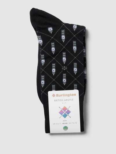 Burlington Socken mit Allover-Muster Modell 'BIG BEN' Black 3