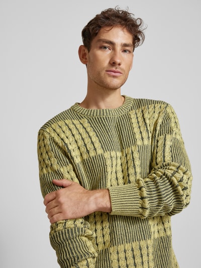 JAKE*S STUDIO MEN Gebreide pullover met ribboorden Donkergrijs - 3