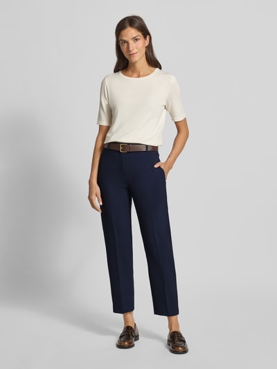 Tommy Hilfiger Straight leg stoffen broek met viscose, model 'PUNTO' Marineblauw - 1