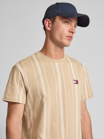 Tommy Jeans Regular Fit T-Shirt aus reine Baumwolle Beige 3