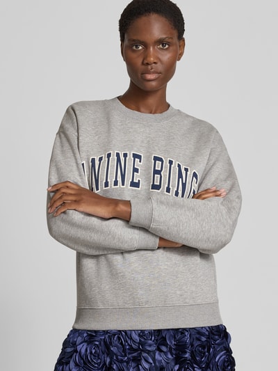 Anine Bing Oversized Sweatshirt mit Logo-Print Mittelgrau Melange 3