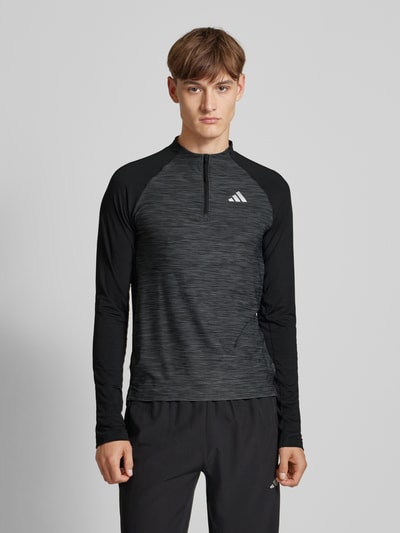 Adidas Training Shirt met lange mouwen en korte ritssluiting Zwart - 4