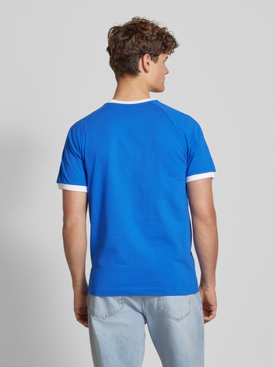 adidas Originals T-shirt met labelstitching, model '3-STRIPES' Blauw - 5