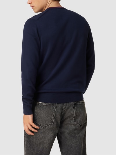 Fred Perry Strickpullover mit Label-Stitching Marine 5