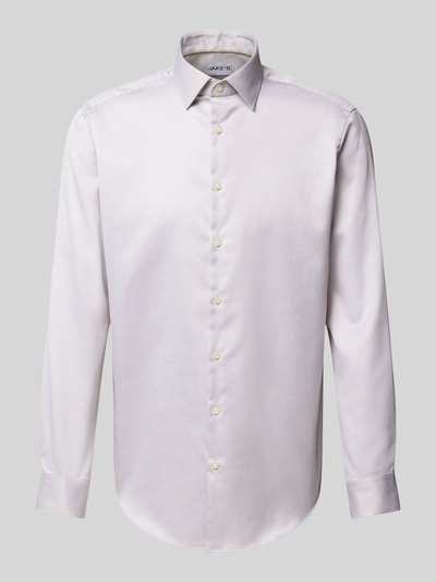 Jake*s Regular Fit Business-Hemd mit Kentkragen Taupe 2