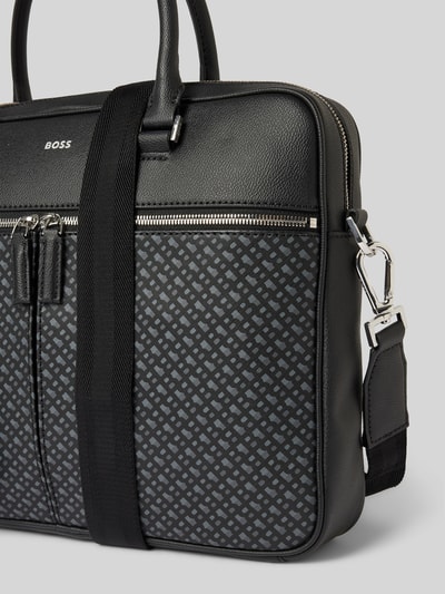 BOSS Laptoptasche mit Label-Detail Modell 'Zair' Black 3