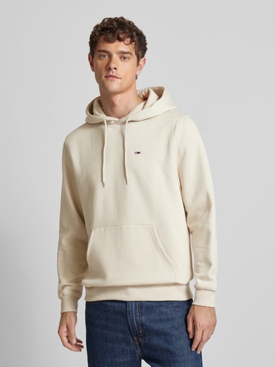 Tommy Jeans Regular fit hoodie met labelstitching Beige - 4