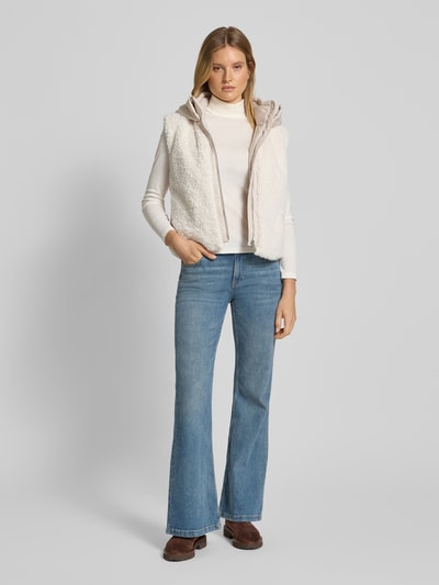 Frieda & Freddies Regular fit gilet met teddybont, model 'Yetibabe' Zand - 1