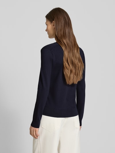 Tommy Hilfiger Sweter o normalnym kroju w jednolitym kolorze Ciemnoniebieski 5