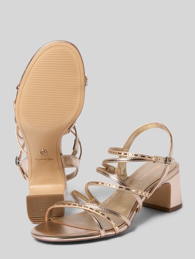 Tamaris Sandalen in schimmernder Optik Gold 4