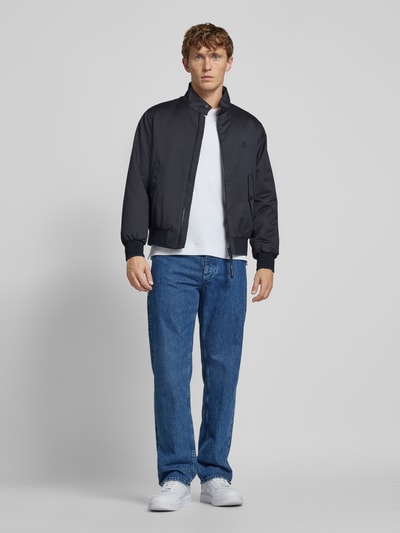 Marc O'Polo Loose Fit Harrington Jacket mit Stehkragen Marine 1