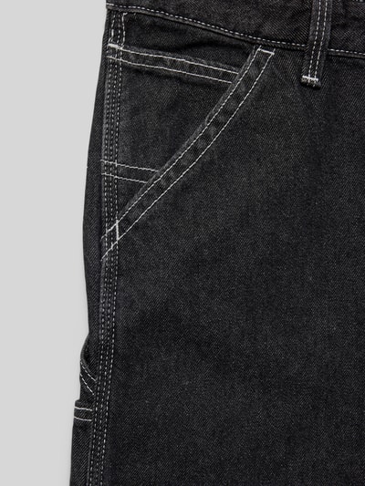 Jack & Jones Straight Leg Jeans mit Label-Patch Modell 'ALEX CARPENTER' Black 2