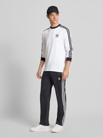 adidas Originals Shirt met lange mouwen, labelstitching en ronde hals Wit - 1