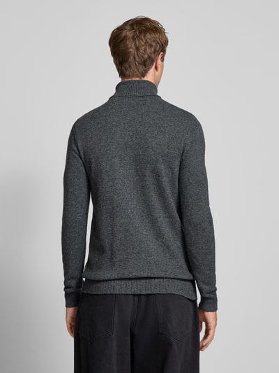 Blend Gebreide coltrui, model 'BRANKO' Donkergrijs gemêleerd - 5