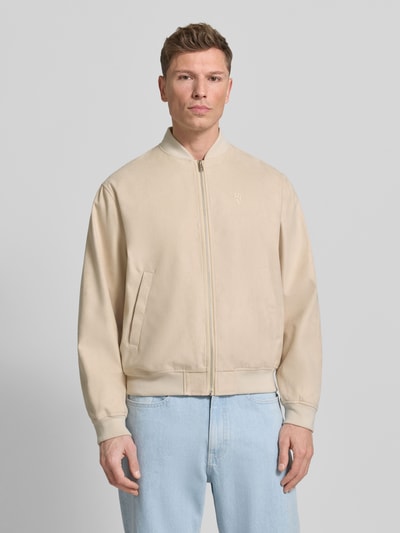 REVIEW Bomberjacke mit Reißverschluss Sand 4