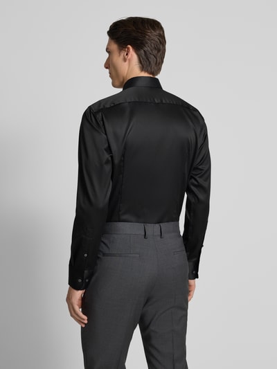 Christian Berg Men Regular fit zakelijk overhemd met kentkraag Zwart - 5