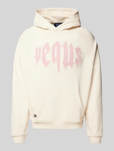 PEQUS Hoodie met labelpatch, model 'Mythic' Beige - 2