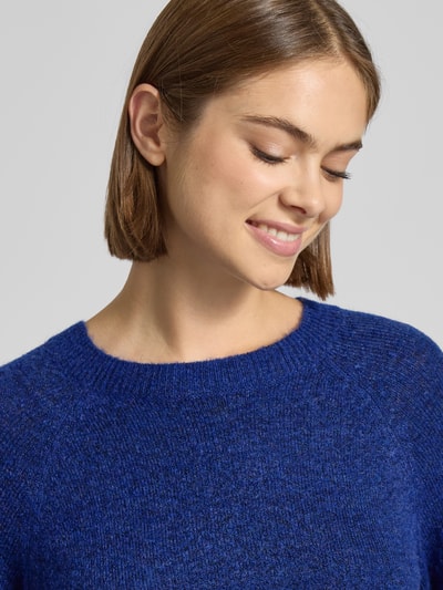 Pieces Regular fit coltrui met raglanmouwen, model 'JULIANA' Koningsblauw - 3