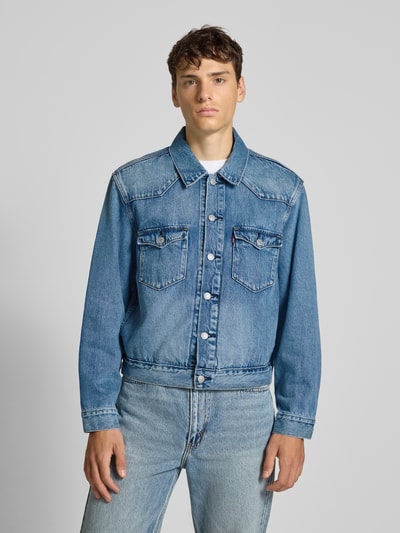 Levi's® Jeansjacke mit Kentkragen Modell 'THATS A MYTH TRUCKER' Jeansblau 4