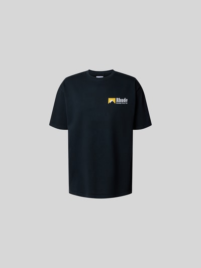 RHUDE T-Shirt mit Label-Print Black 2