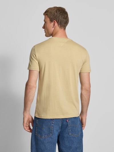 Tommy Jeans Regular Fit T-Shirt aus Baumwoll-Mix Beige Melange 5