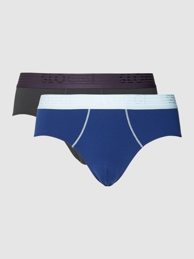 Sloggi Slip met streepmotief in een set van 2 stuks Blauw - 2