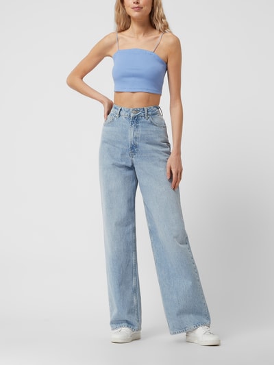 Only Crop Top mit Spaghettiträgern Modell 'Corinna' Rauchblau 1