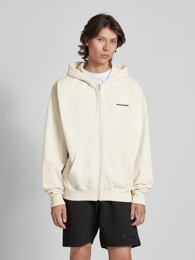 Pegador Oversized Sweatjacke mit Label-Print Offwhite 4