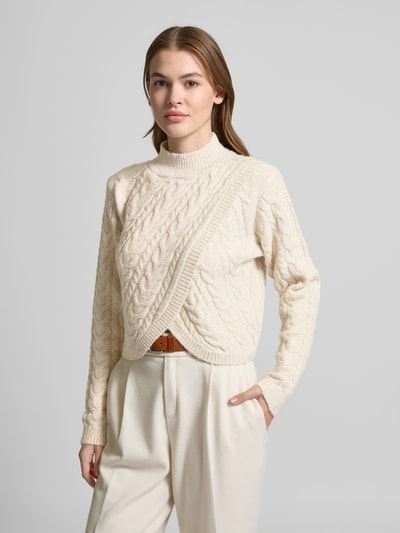 Apricot Strickpullover mit gerippten Abschlüssen Offwhite 4