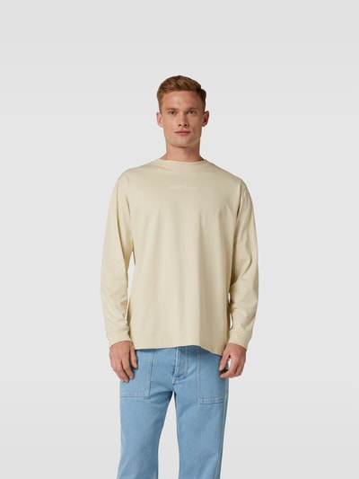 WOOD WOOD Longsleeve mit Label-Print Sand 4