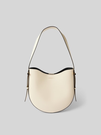 Victoria Beckham Handtasche mit Label-Print Ecru 1