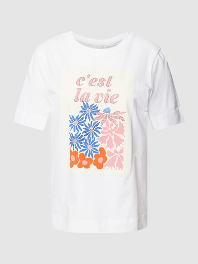 Rich & Royal T-Shirt mit Prints Weiss 2