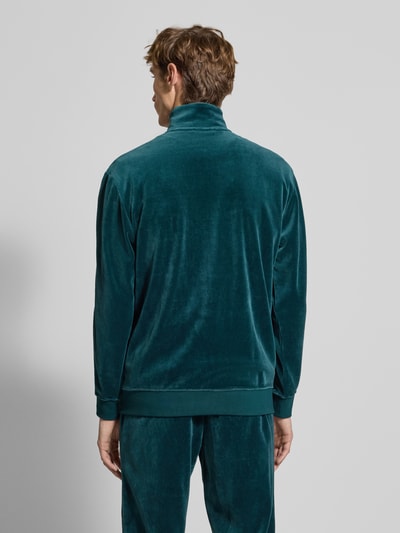 PUMA PERFORMANCE Sweatjack van suède met labelstitching Flessengroen - 5