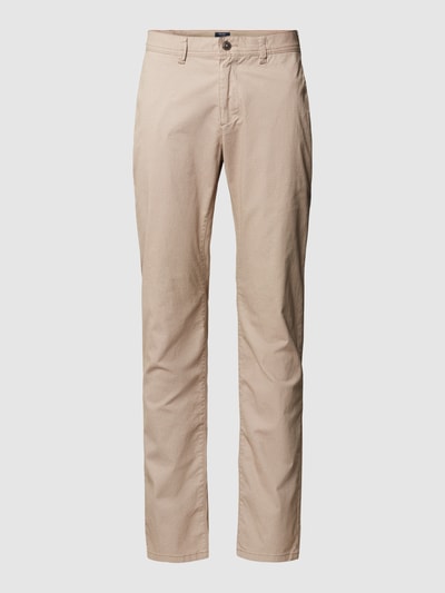 MCNEAL Stoffen slim fit broek met structuurpatroon Beige - 2