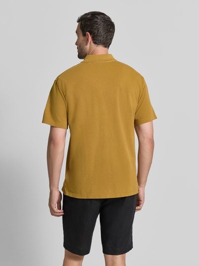 Scotch & Soda relaxed fit poloshirt met gestikt logo Cognac - 5