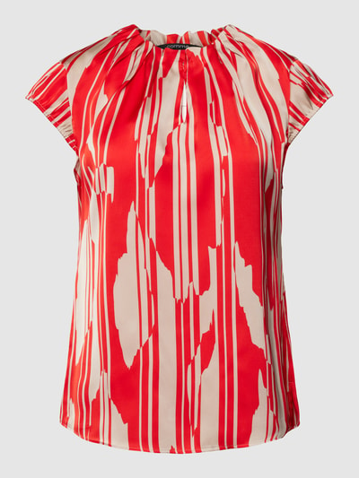 comma Blouseshirt met platte plooien Rood - 2