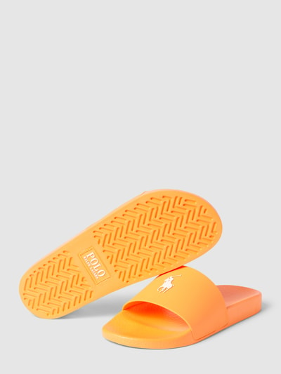 Polo Ralph Lauren Slides mit Label-Detail Neon Orange 3