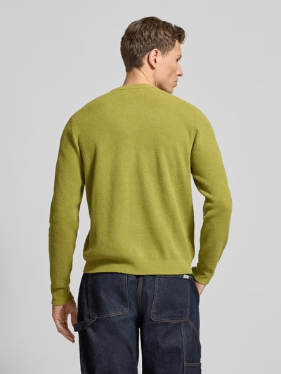 JAKE*S STUDIO MEN Strickpullover mit gerippten Abschlüssen Gruen 5