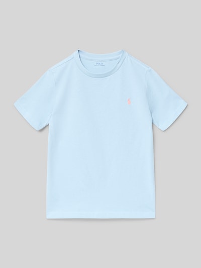 Produktfoto, Regular Fit T-shirt uit puur katoen van Polo Ralph Lauren Kids in effen kleuren met logostitching, ronde hals, korte mouw, jerseystof